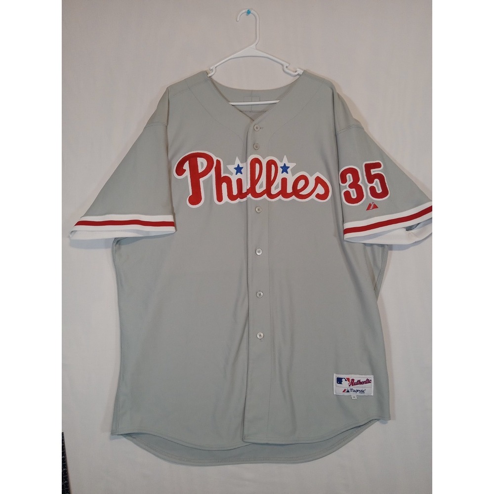 Authentic‎ Vintage Cole Hamels Philadelphia Phillies Majestic MLB Jersey Size 56